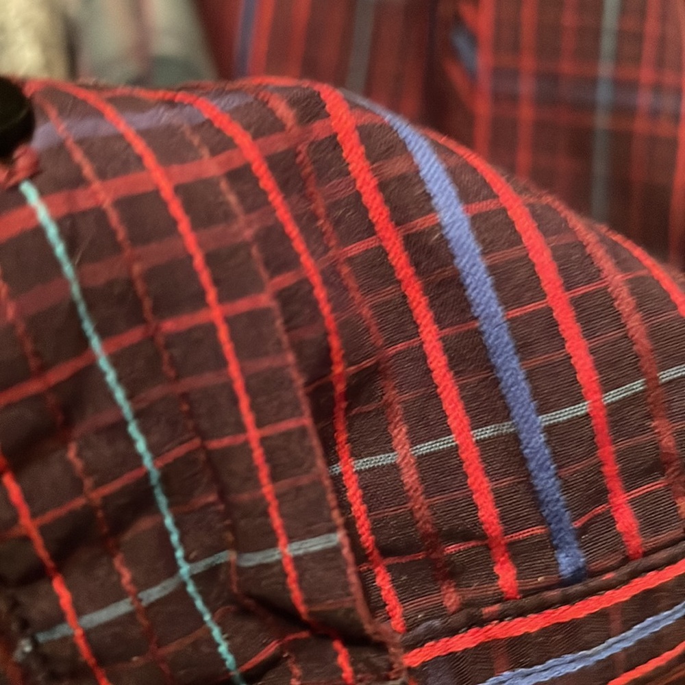2XL ROBERT GRAHAM textured berry plaid shirt - Picture 12 of 13